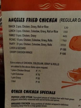 afc meenangadi menu|Angeles Fried Chicken, Inc. .
